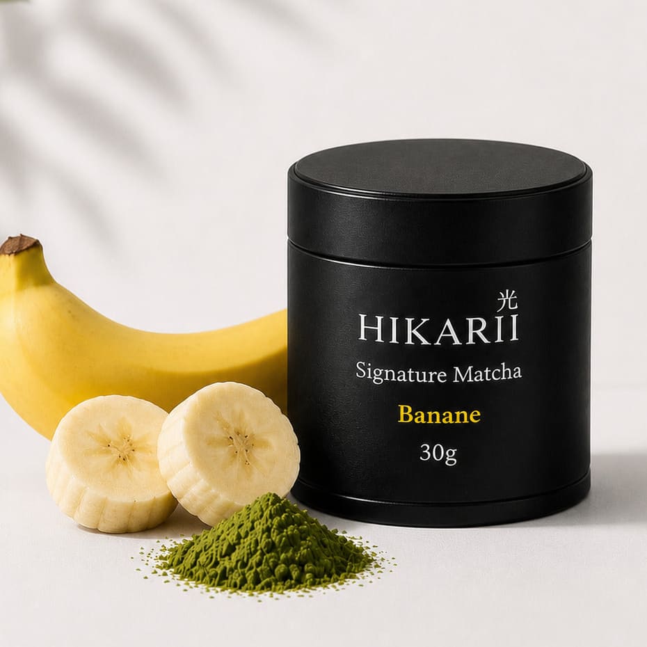 matcha banane hikarii poudre thé vert aromatisé fruité